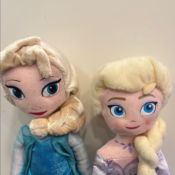 Disney Frozen Elsa Mini Plush Dolls 10" Disney Plush Doll Set Blue and Purple - Picture 2 of 6